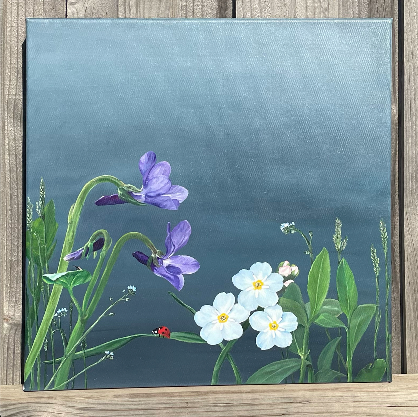 Blooming Blue I - Original Oil Painting